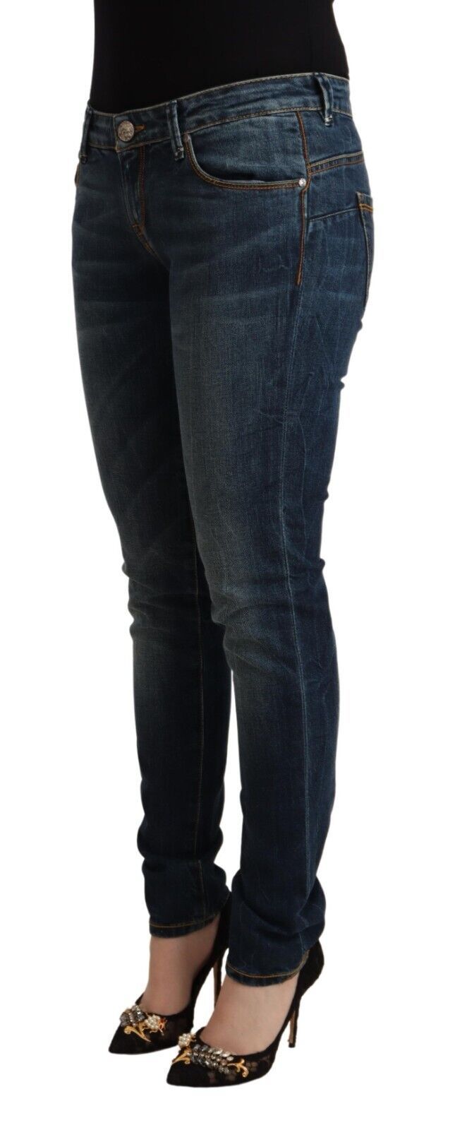 Jean Acht low waist bleu délavé