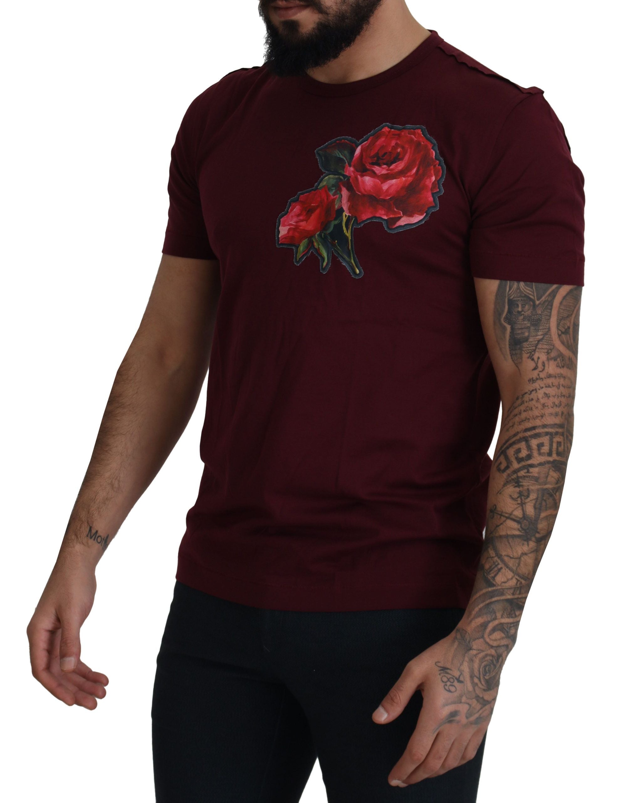 T-shirt Dolce & Gabbana Bordeaux Roses