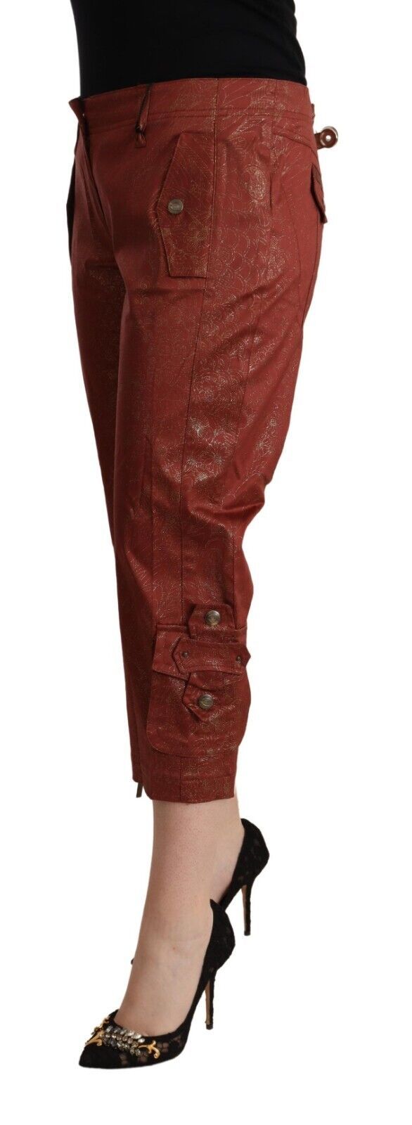 Pantalons Just Cavalli croppés marron