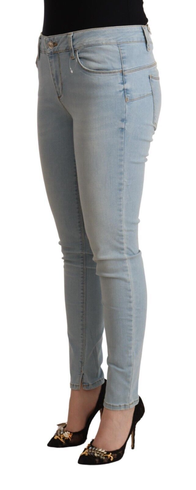 Jeans Liu Jo mid waist bleu clair