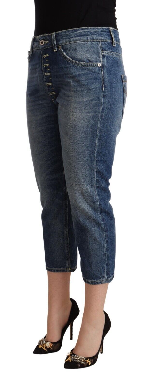 Jeans DONDUP mid waist bleu délavé