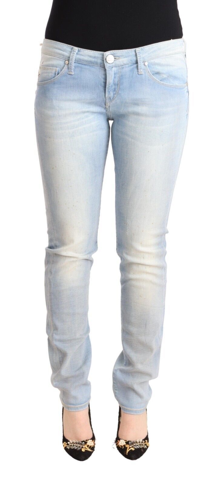 Jeans ACHT Low Waist skinny bleu clair