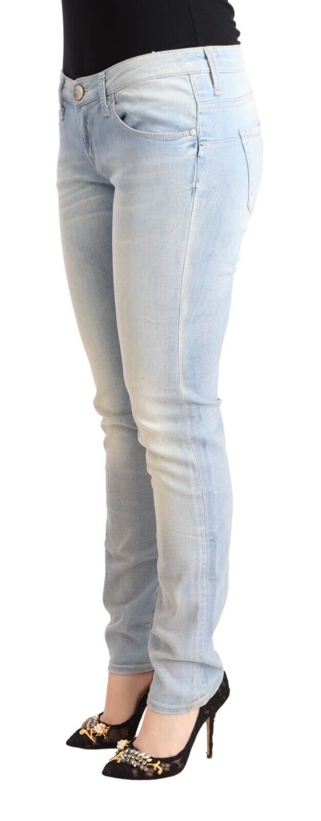 Jeans ACHT Low Waist skinny bleu clair