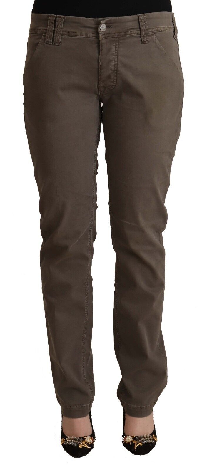 Jean cycle low waist marron