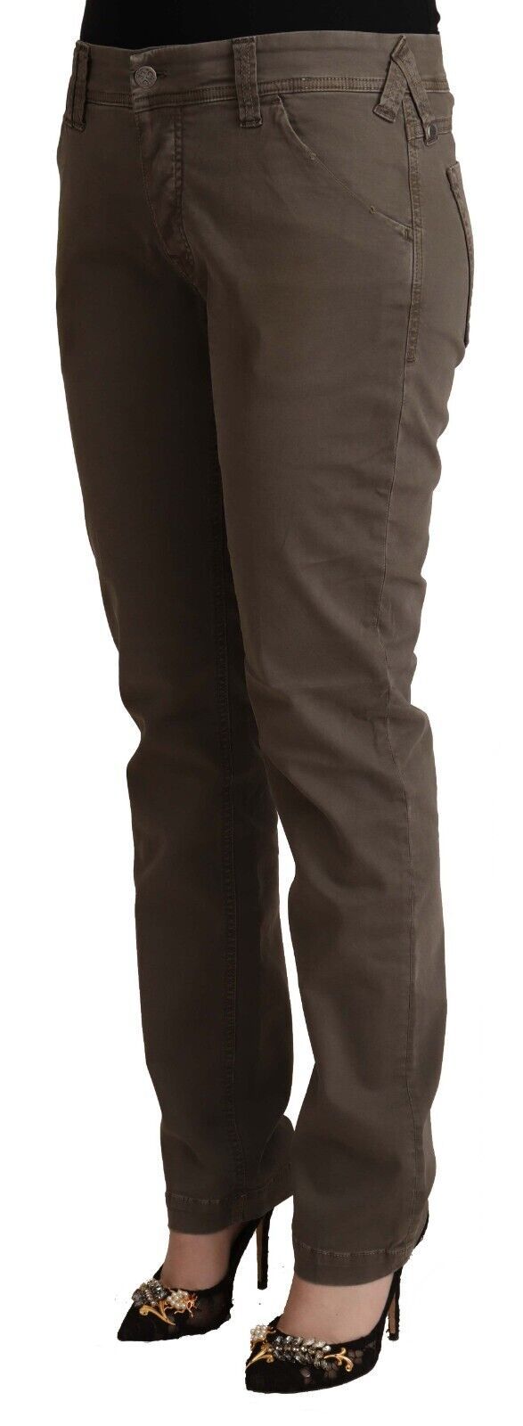 Jean cycle low waist marron