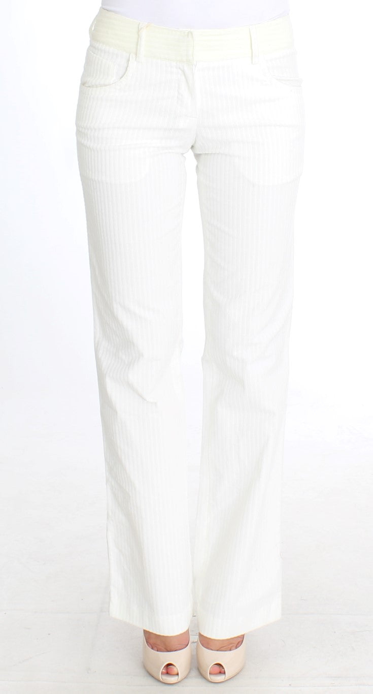 Pantalons Ermanno Scervino rayés blancs