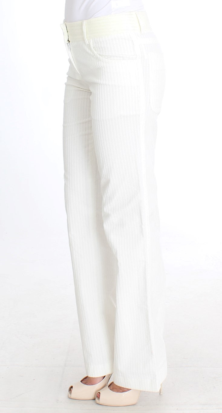 Pantalons Ermanno Scervino rayés blancs