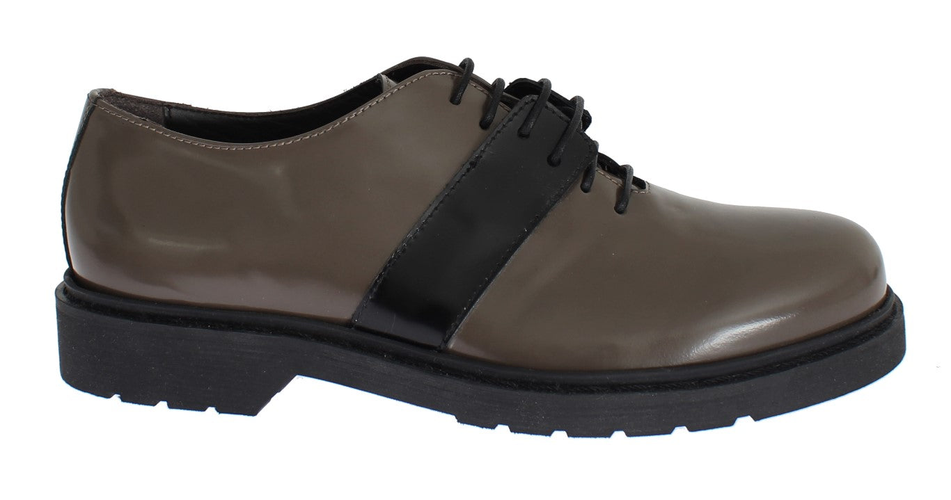 Chaussures en cuir AI Laceups gris brun