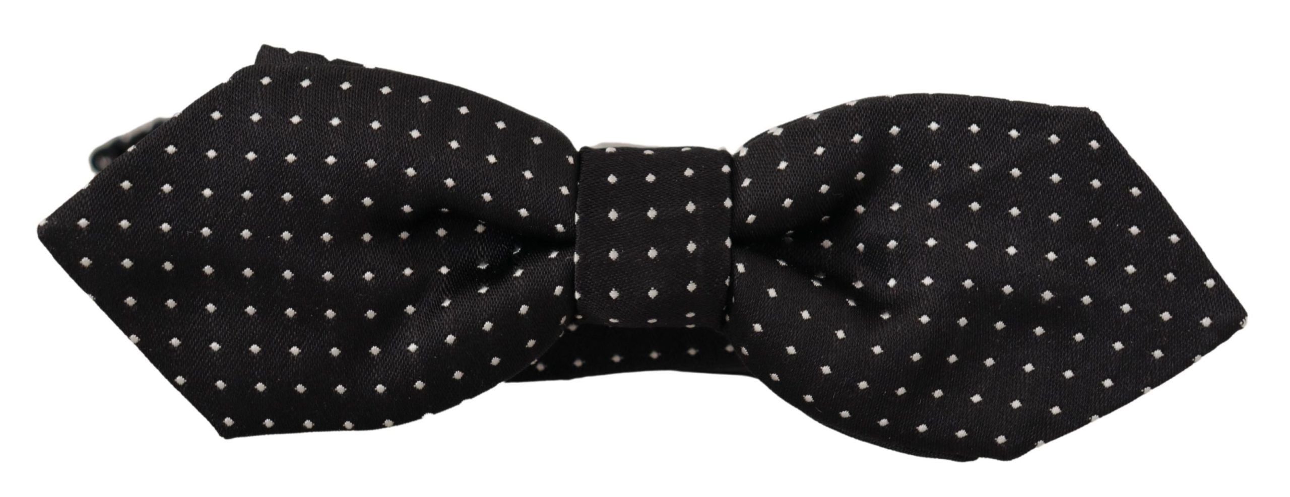 Nœud papillon Dolce & Gabbana à pois noirs et blancs