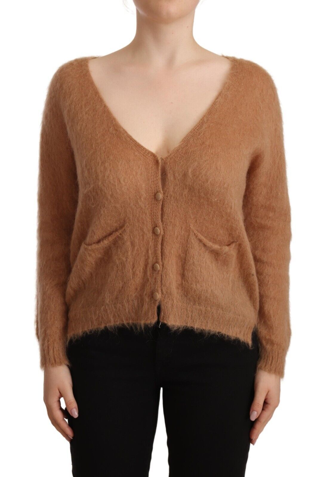 Cardigan PINK MEMORIES Long Sleeve marron