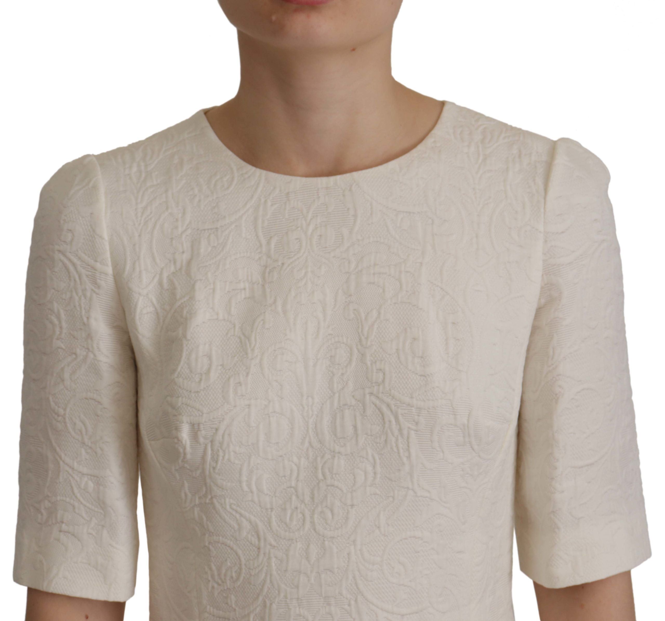 Robe DOLCE & GABBANA Jaquard blanche Dolce & Gabbana