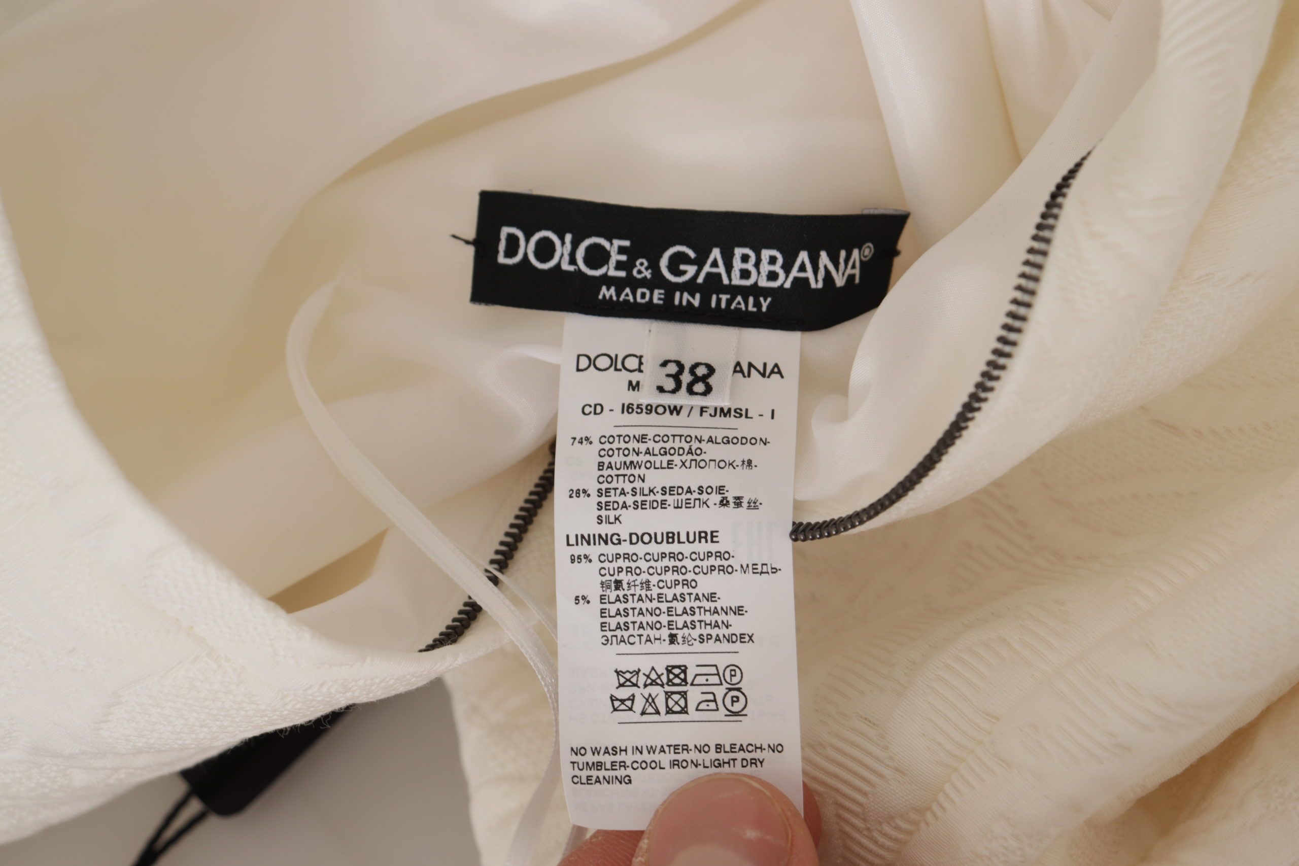 Robe DOLCE & GABBANA Jaquard blanche Dolce & Gabbana