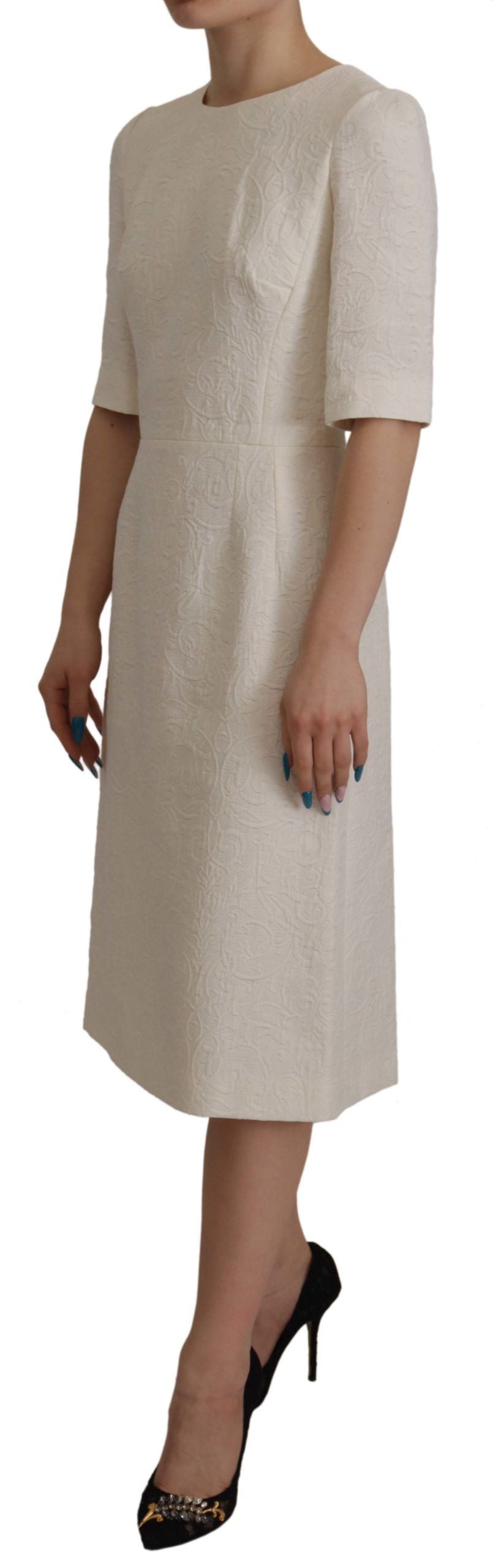 Robe DOLCE & GABBANA Jaquard blanche Dolce & Gabbana