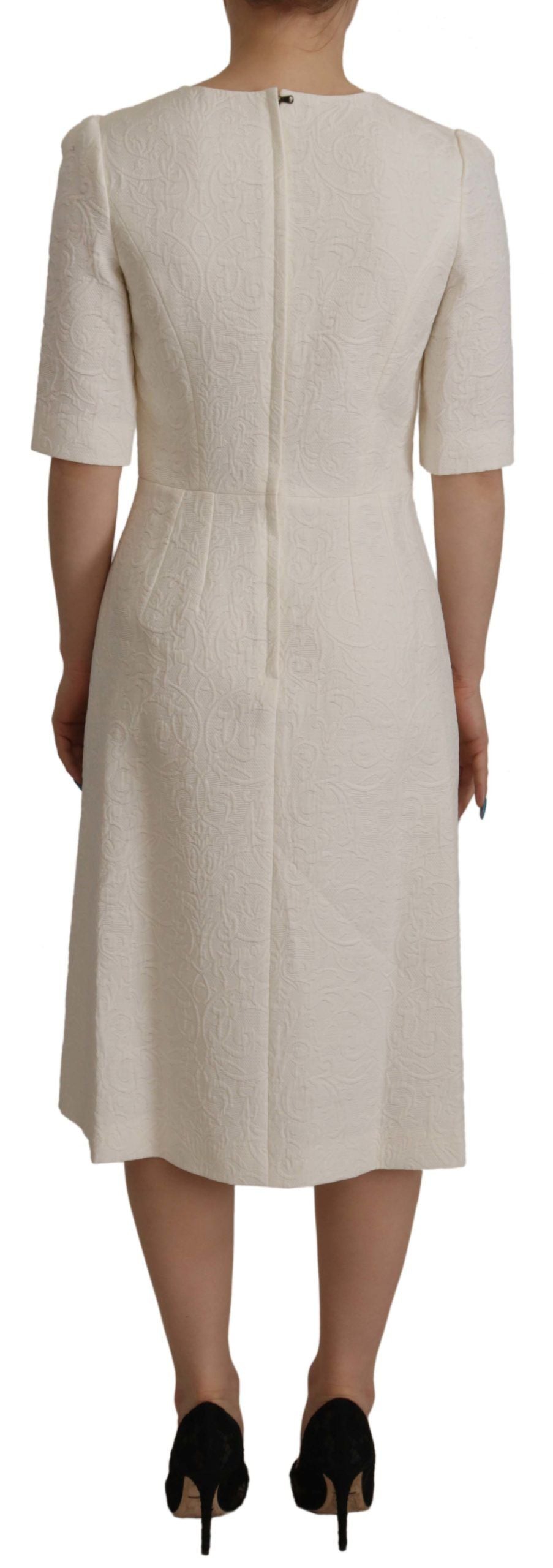 Robe DOLCE & GABBANA Jaquard blanche Dolce & Gabbana