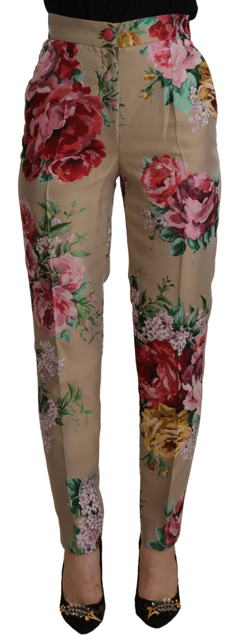 Pantalons Dolce & Gabbana beige floral