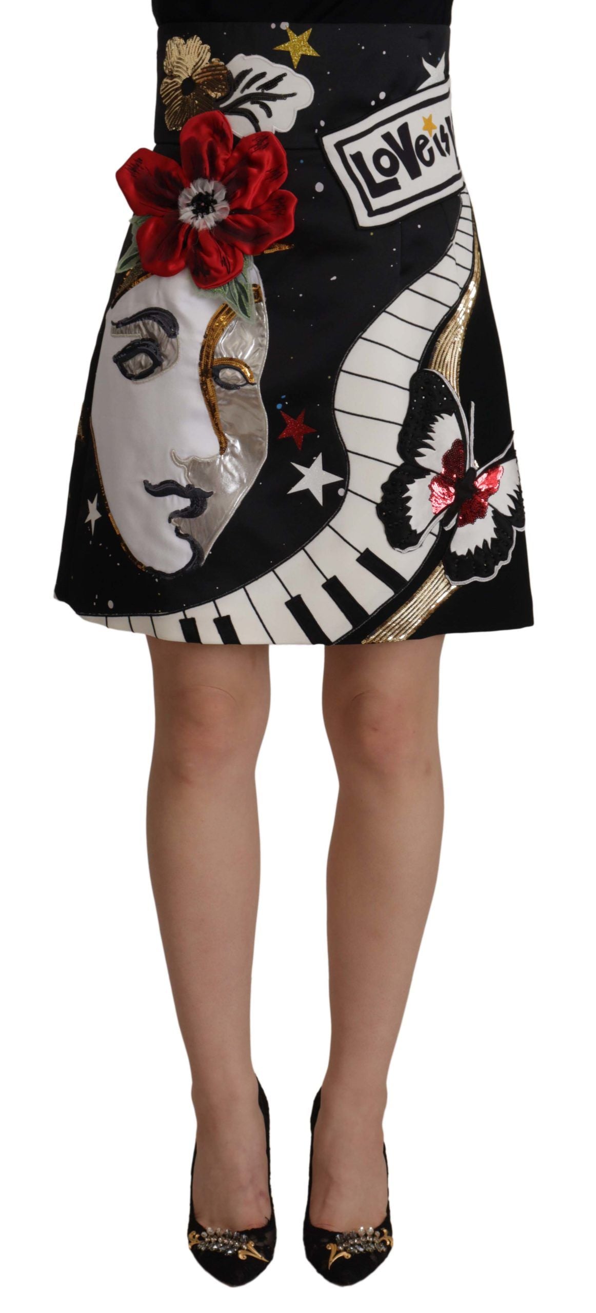 Jupe Dolce & Gabbana A-Line noire