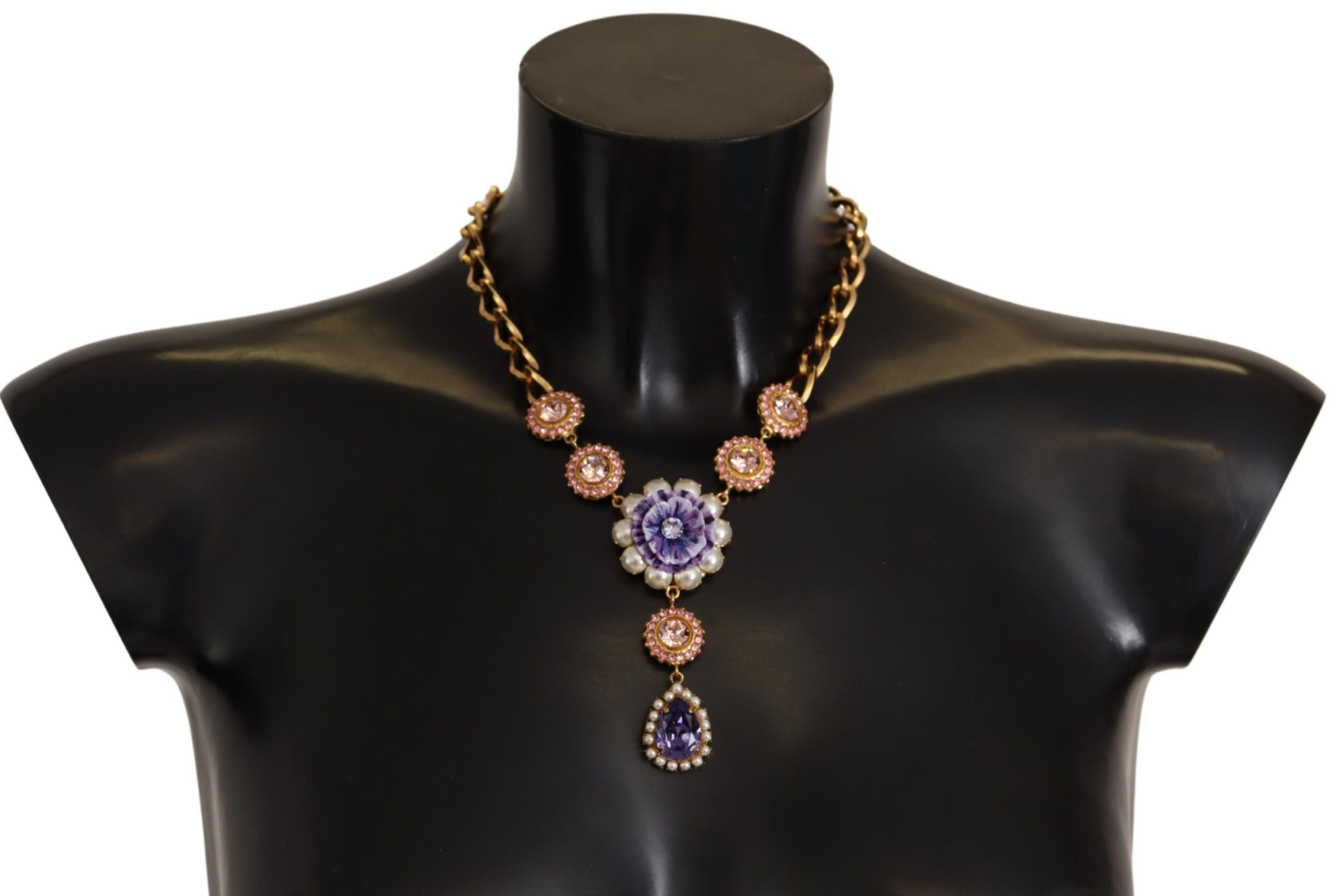 Collier Dolce & Gabbana floral doré