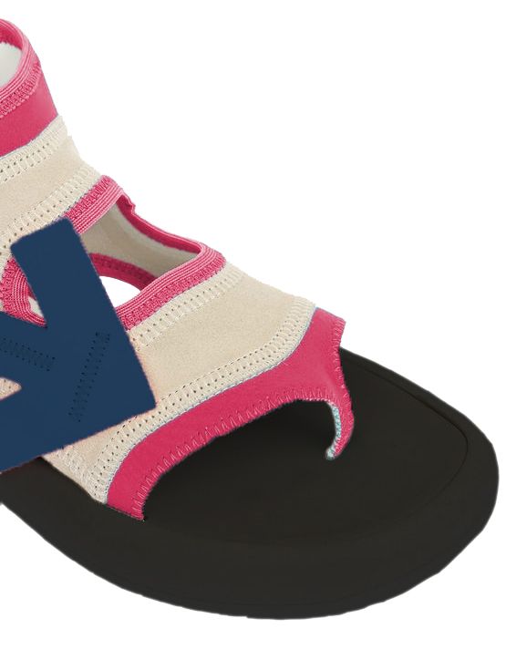 Sandales Fuchsia Neoprene suede fuchsia