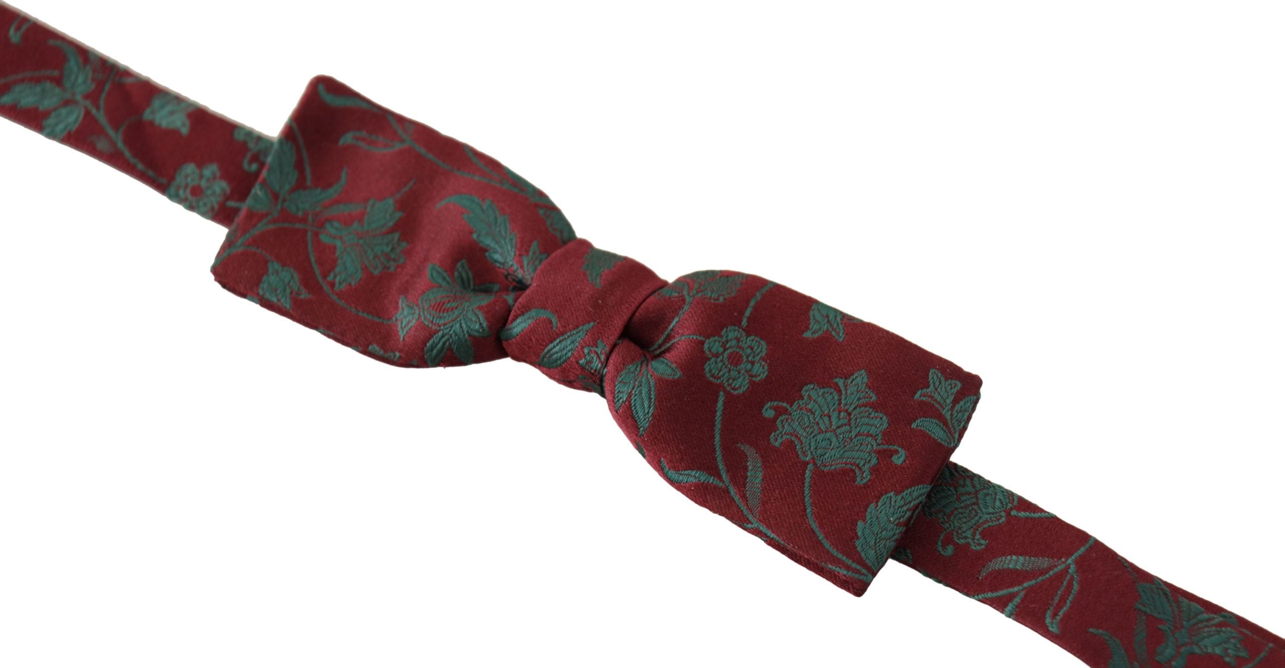 Noeud papillon Dolce & Gabbana maroon avec motif gris