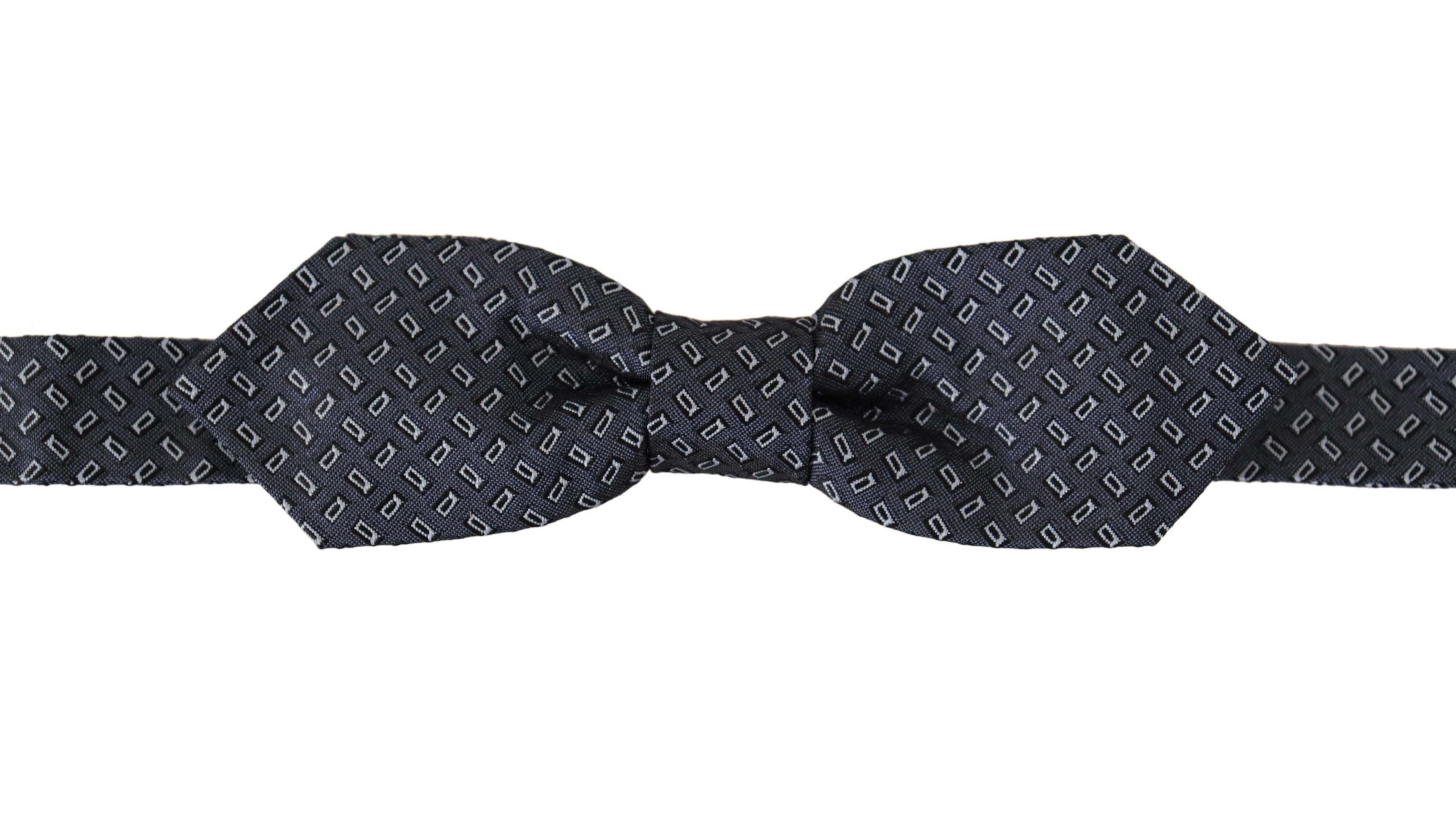 Nœud papillon Dolce & Gabbana bleu gris à pois