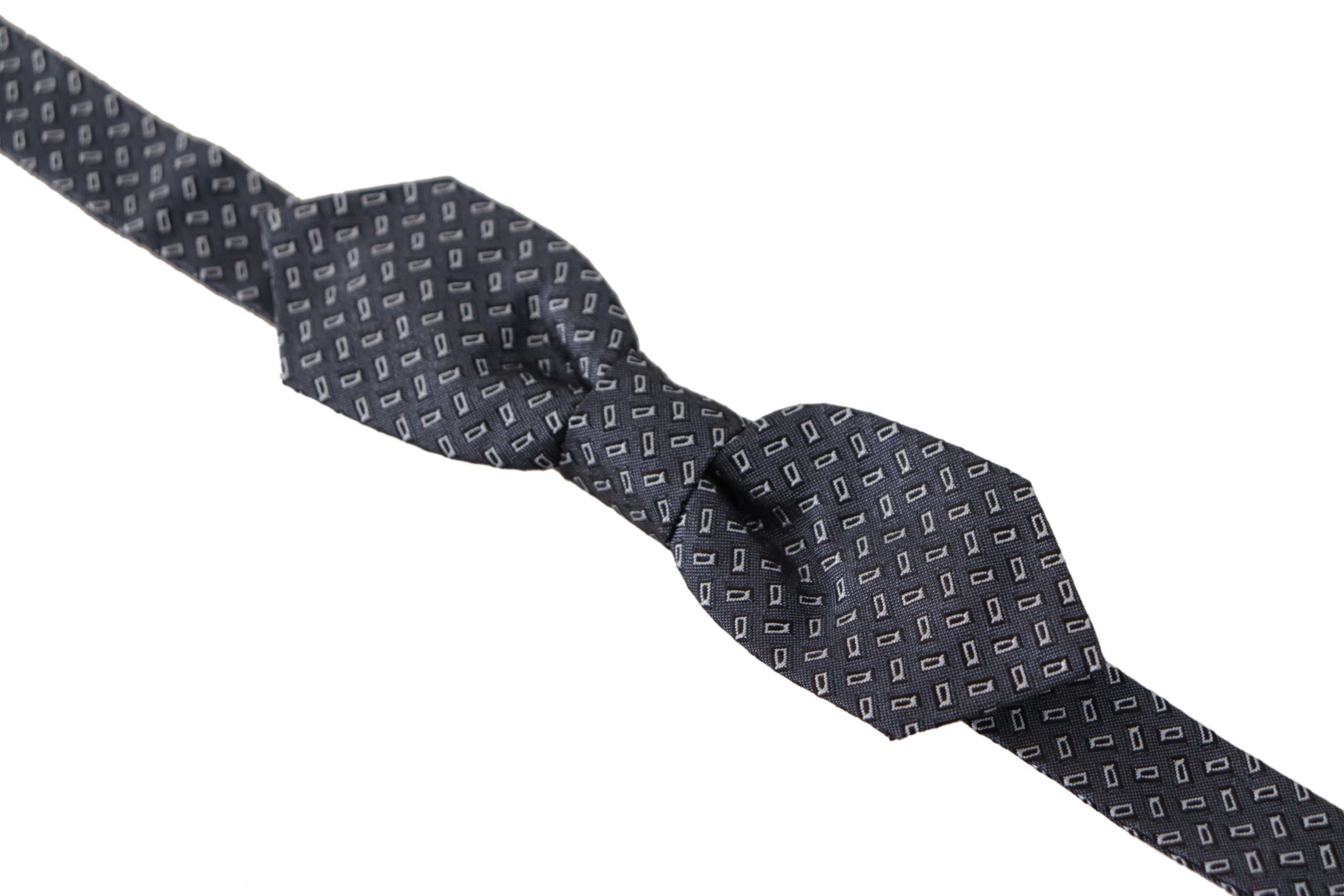Nœud papillon Dolce & Gabbana bleu gris à pois