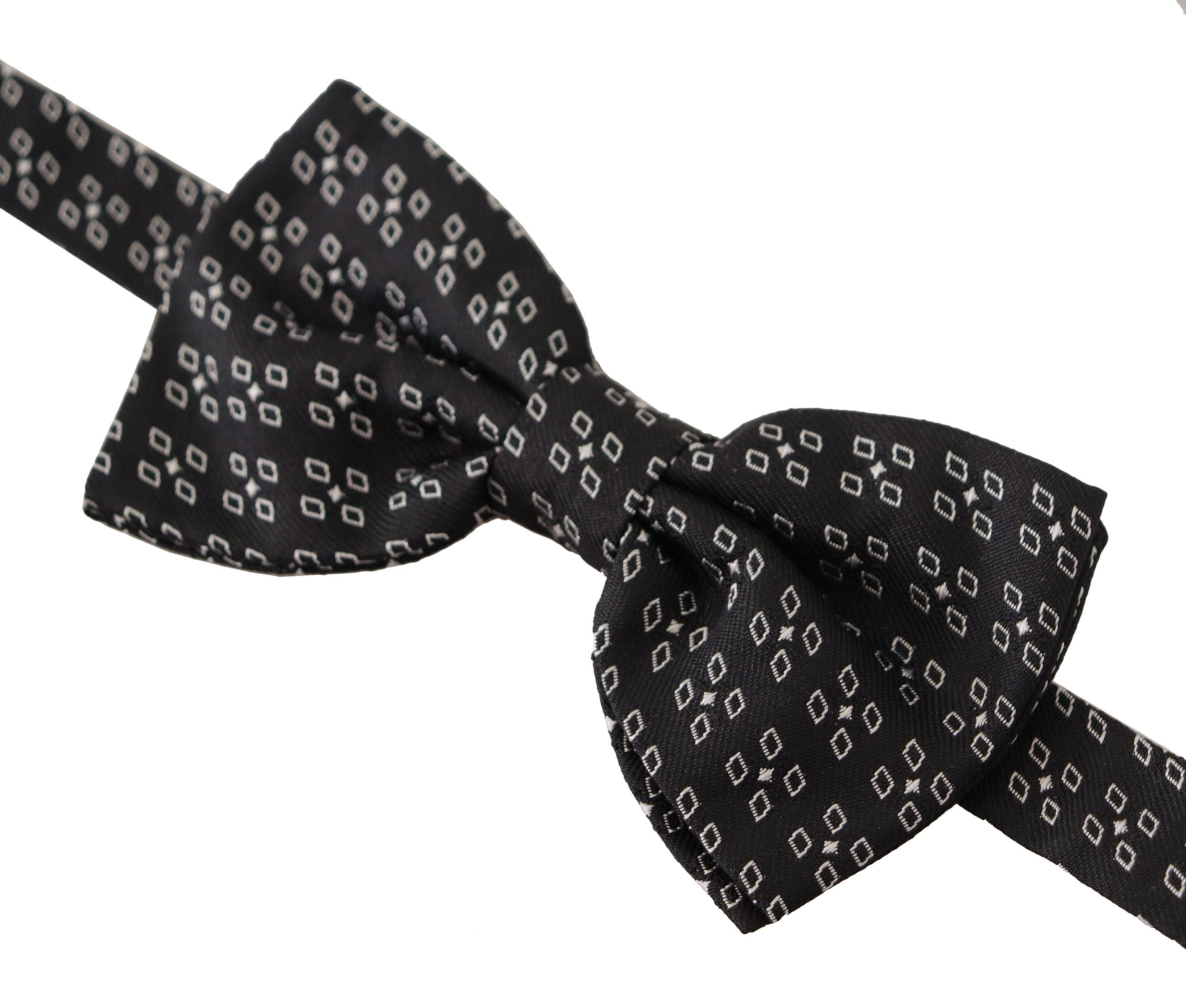 Nœud papillon Dolce & Gabbana à pois noirs et blancs