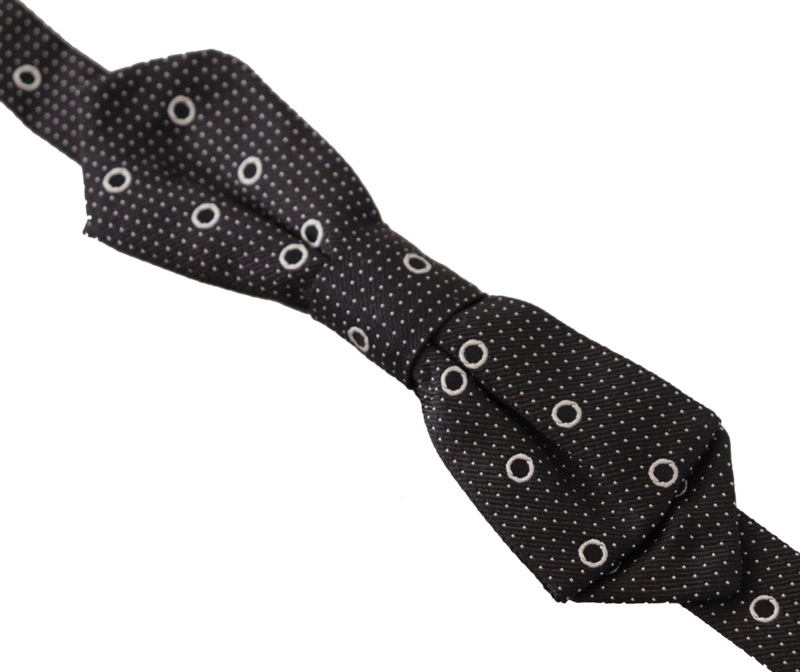 Nœud papillon Dolce & Gabbana à pois noir et blanc