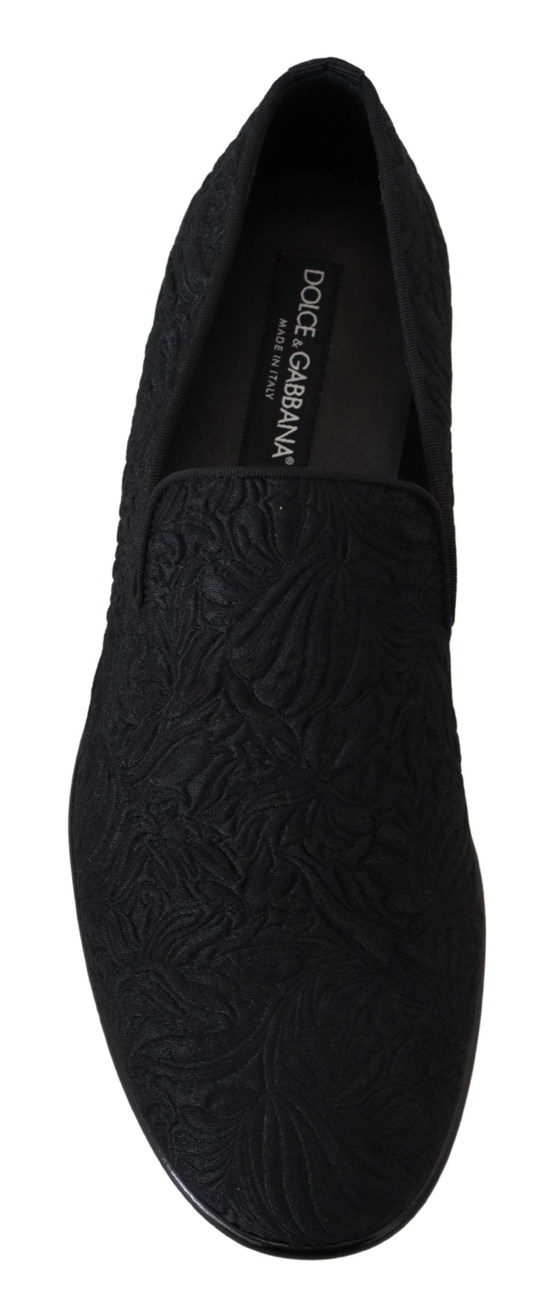 Loafers Dolce & Gabbana noires floral jacquard