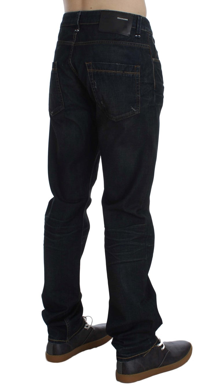 Jeans ACHT straight fit bleu foncé