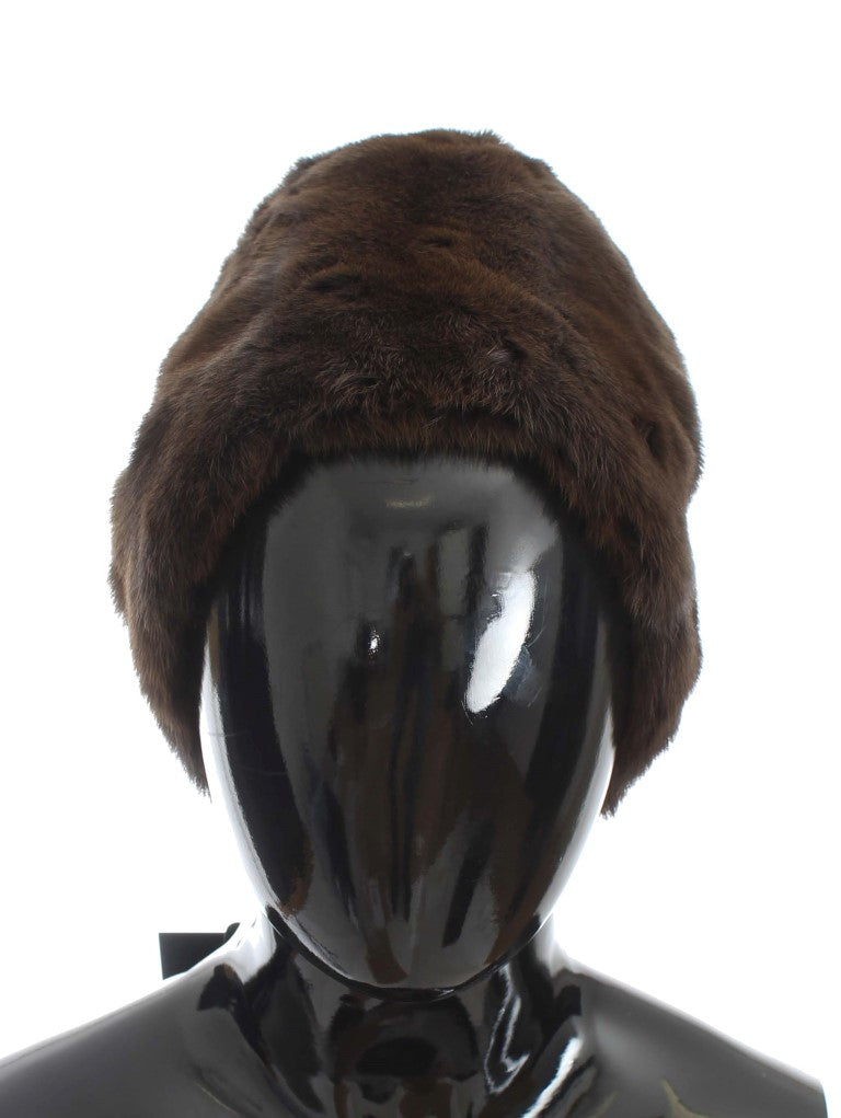 Chapeau Dolce & Gabbana en fourrure marron