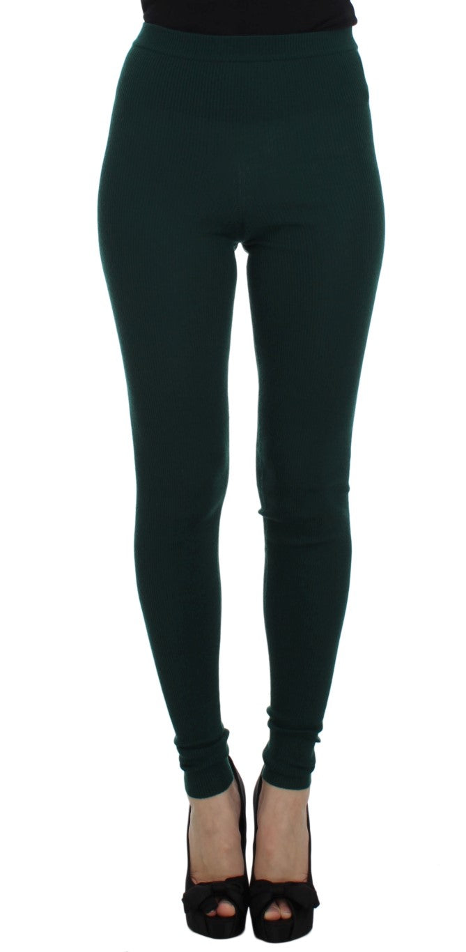 Pantalons Dolce & Gabbana haute taille verts