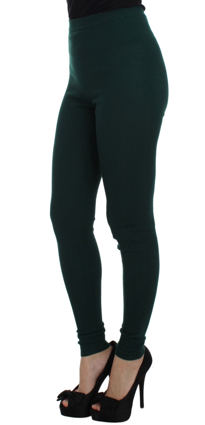 Pantalons Dolce & Gabbana haute taille verts