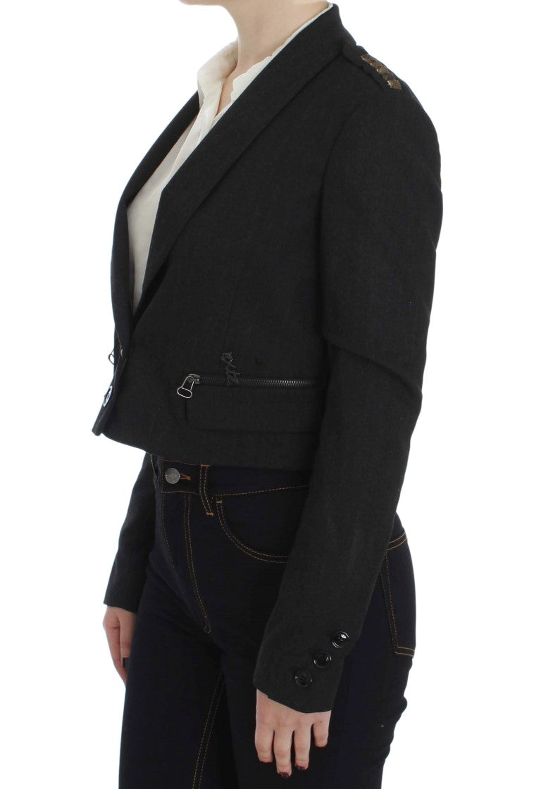 Veste EXTE grise à boutons dorés