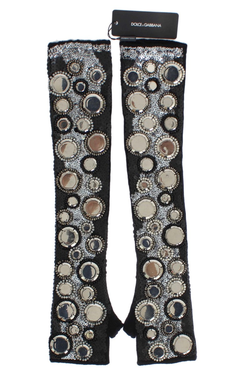 Gants Dolce & Gabbana sans doigts noirs