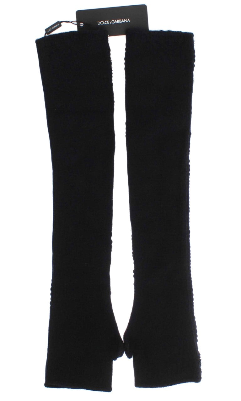 Gants Dolce & Gabbana sans doigts noirs