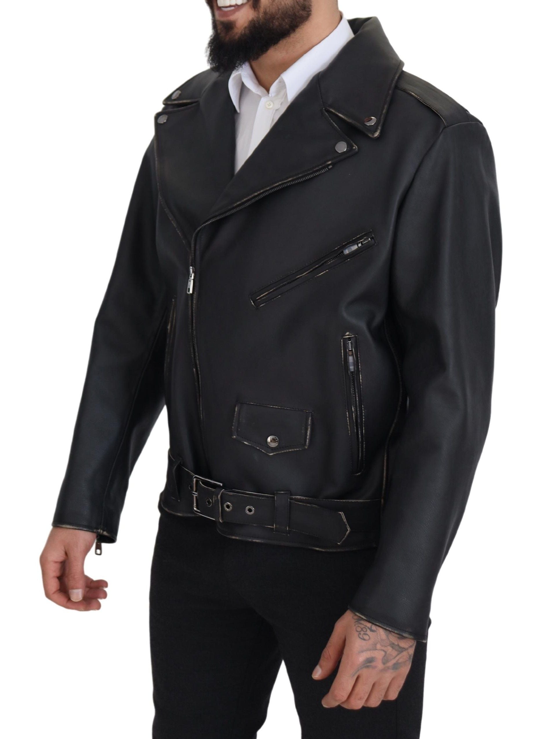 Veste DOLCE & GABBANA Biker noire