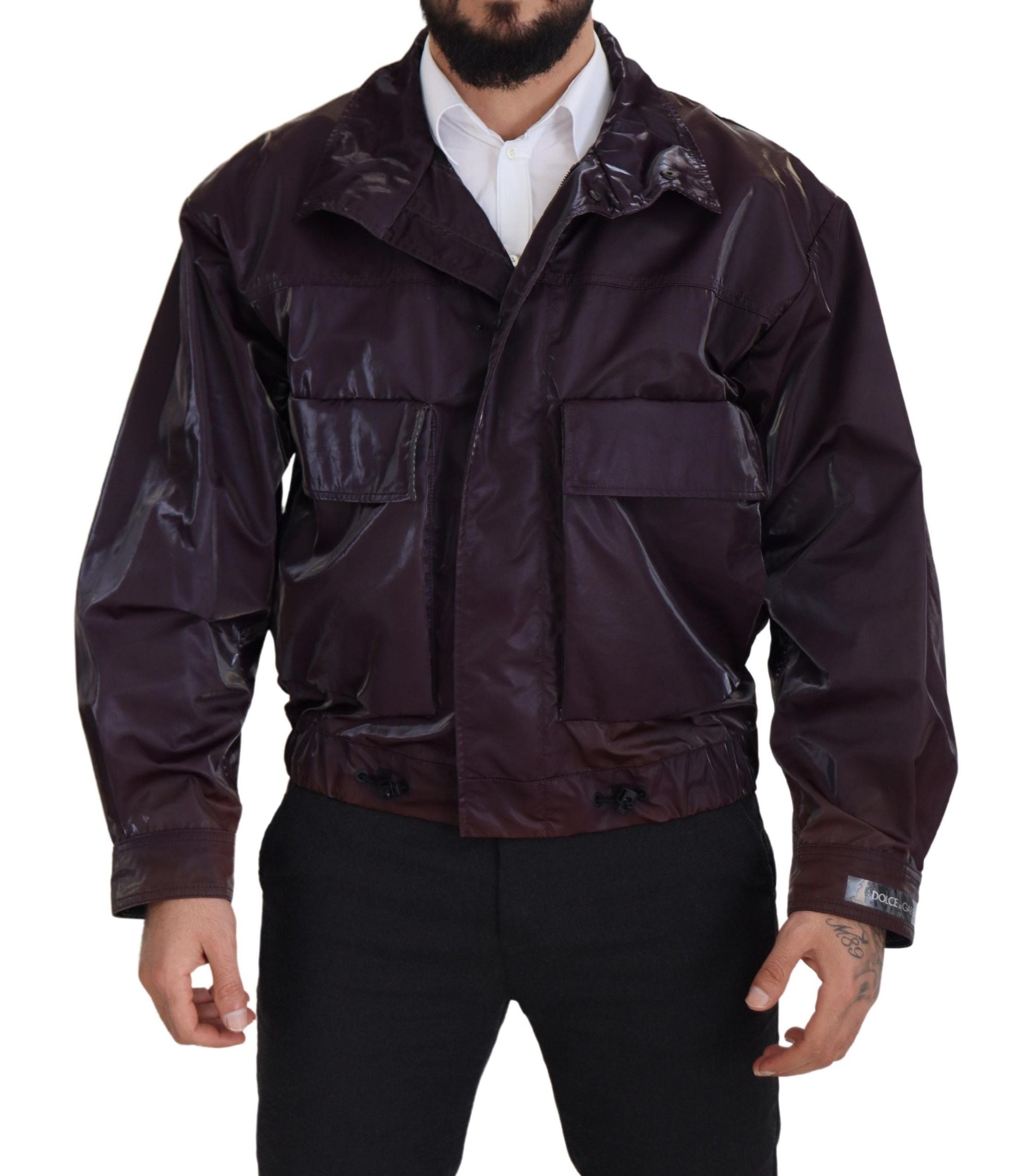 Veste Dolce & Gabbana biker violette