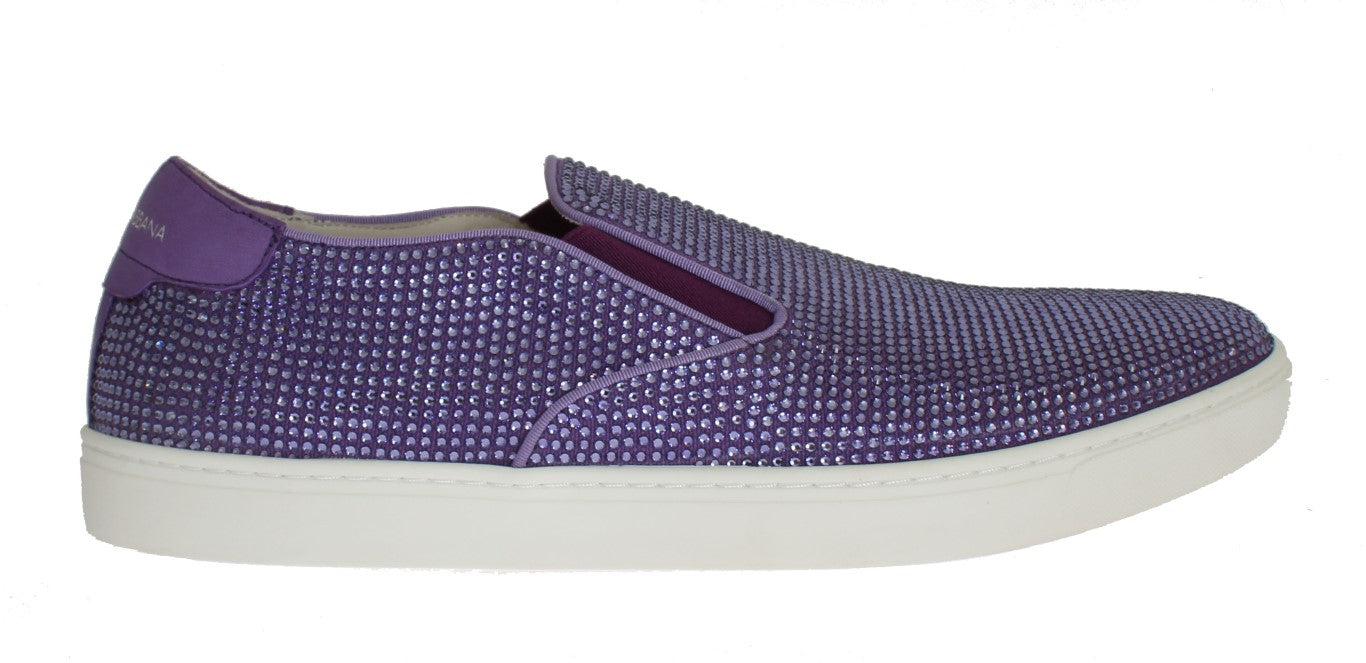 Baskets Dolce & Gabbana strass violettes