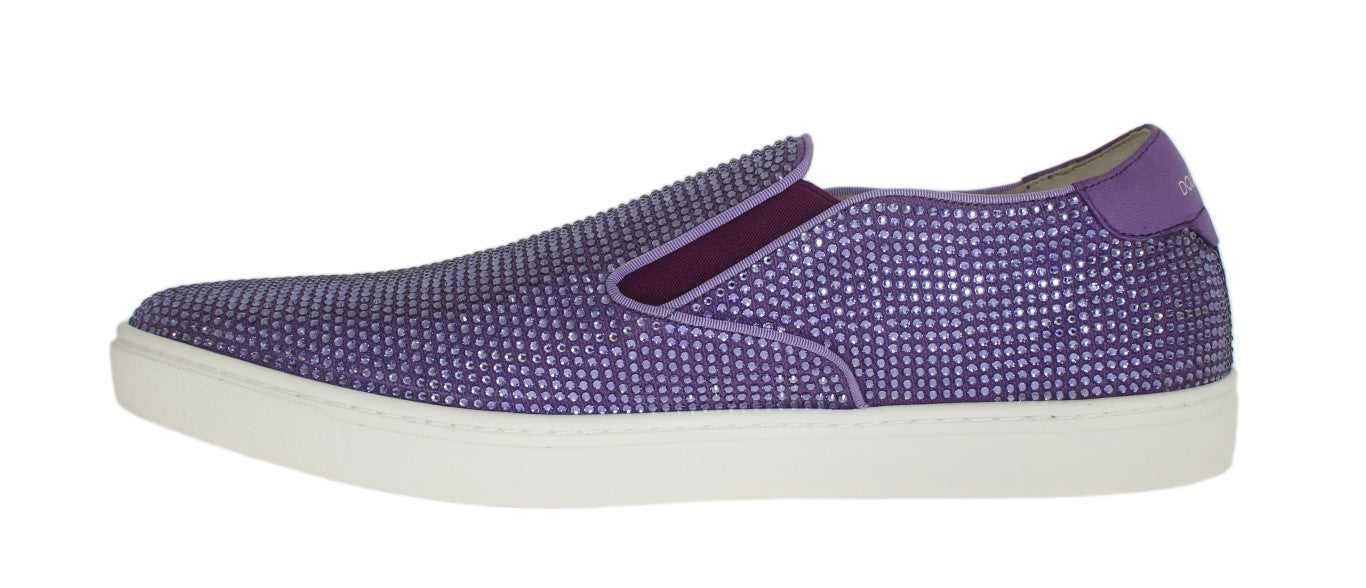 Baskets Dolce & Gabbana strass violettes