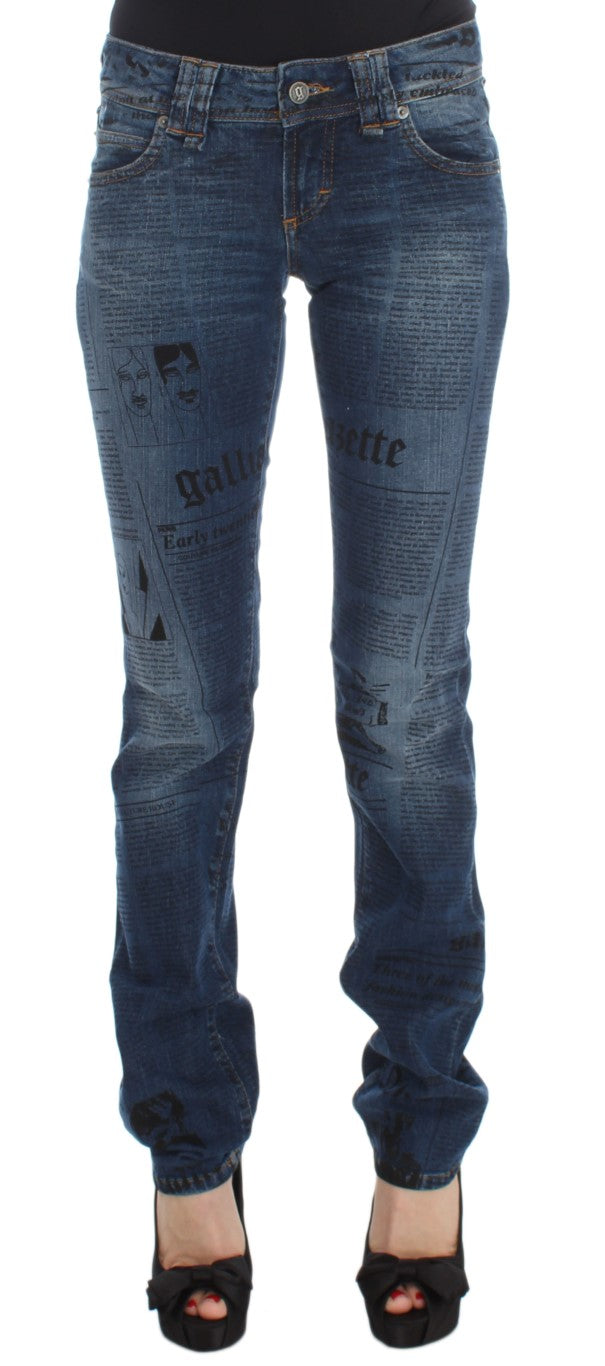 Jeans John Galliano Slim Fit bleu wash