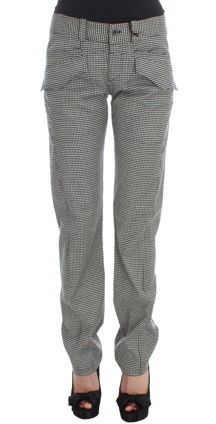 Pantalons Ermanno Scervino à carreaux noirs et blancs