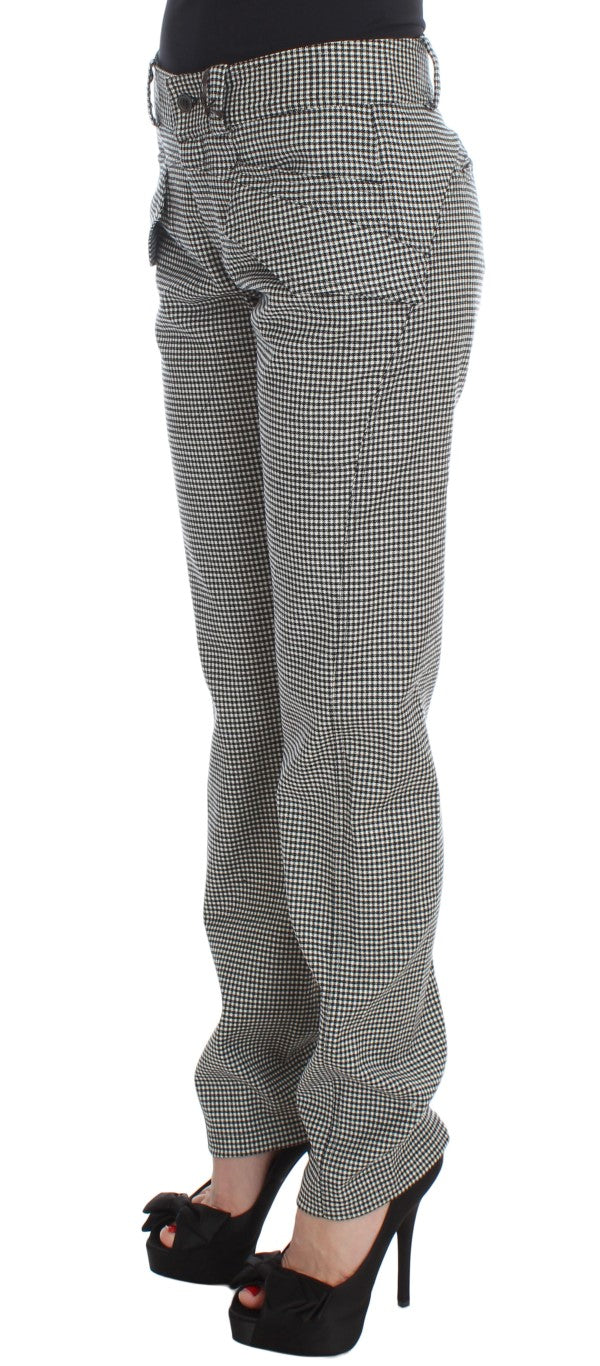 Pantalons Ermanno Scervino à carreaux noirs et blancs