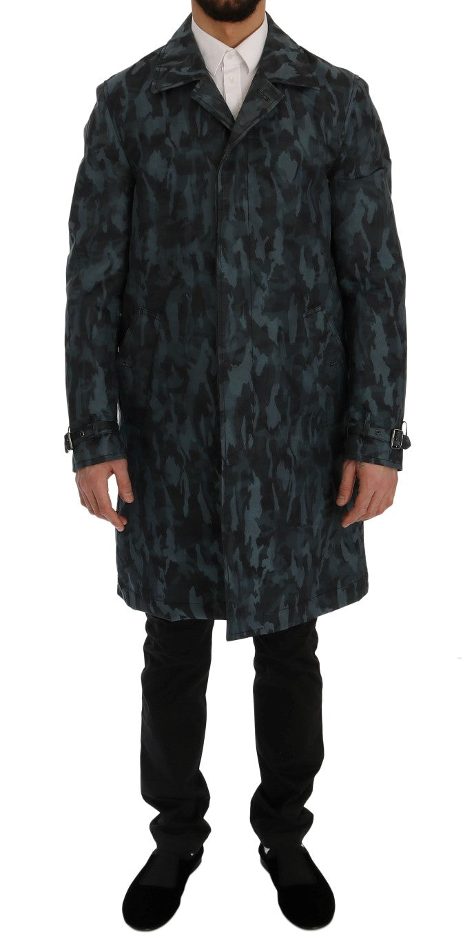 Trench Dolce & Gabbana camouflage bleu