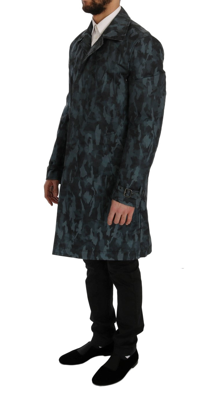 Trench Dolce & Gabbana camouflage bleu