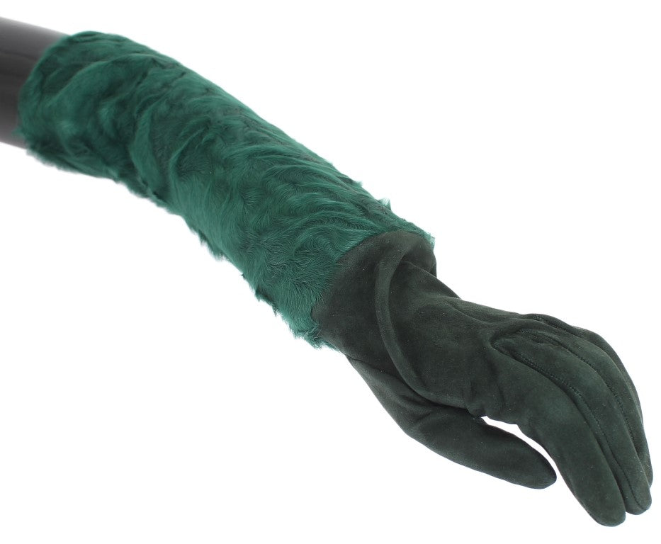 Gants Dolce & Gabbana en cuir verts