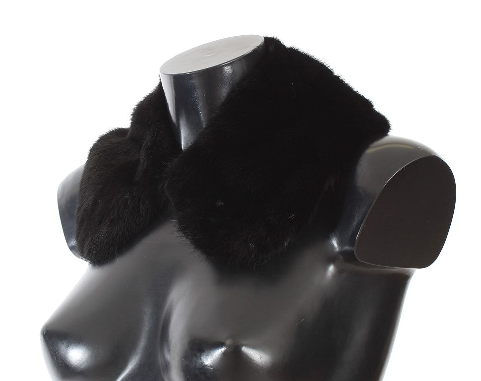 Écharpe Dolce & Gabbana en visone noire