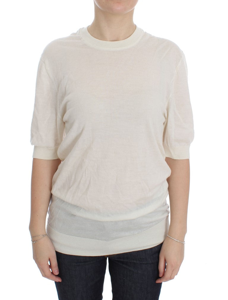 Pull Dolce & Gabbana 1/2 manches blanc