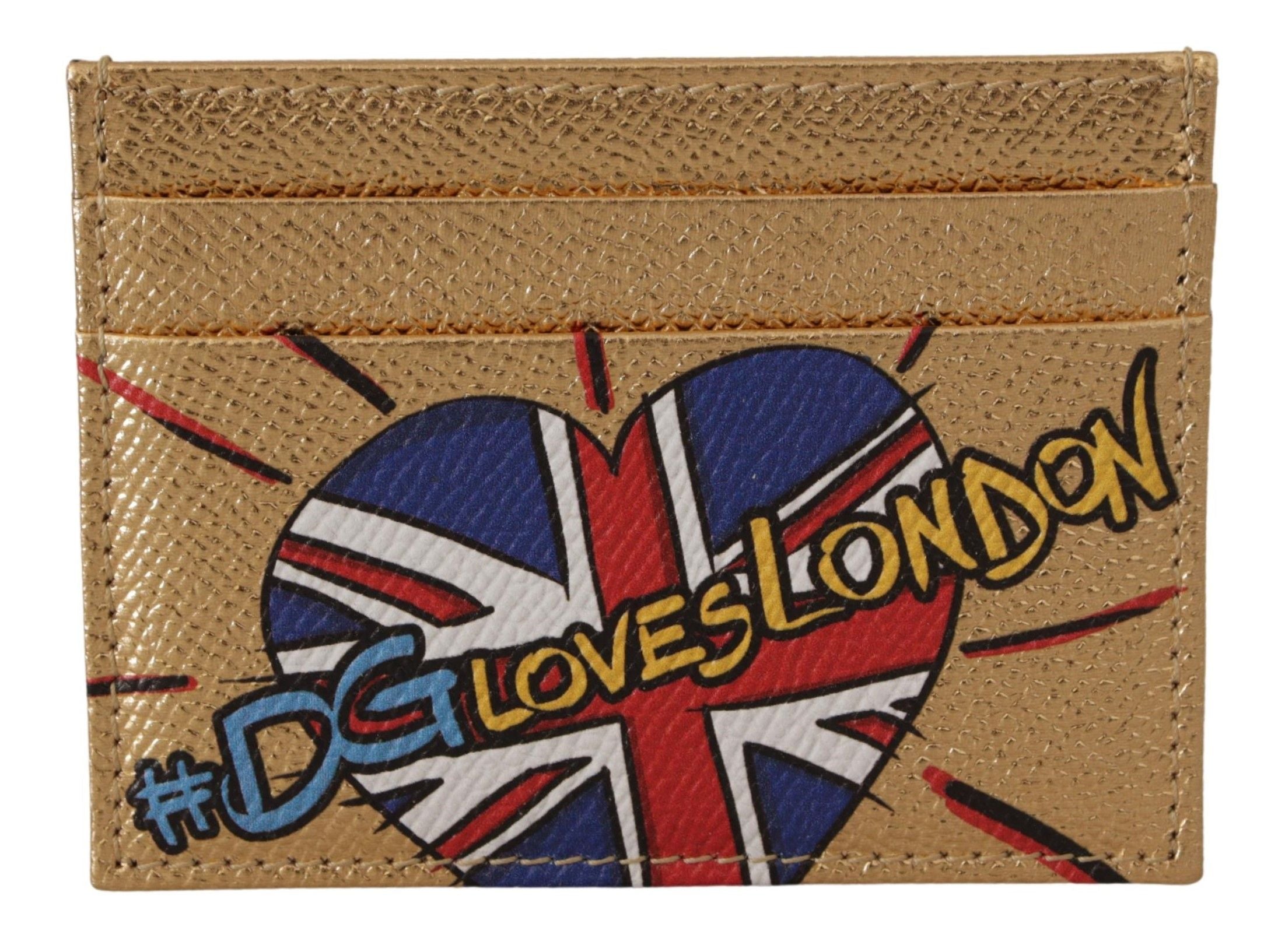 porte-cartes Dolce & Gabbana doré