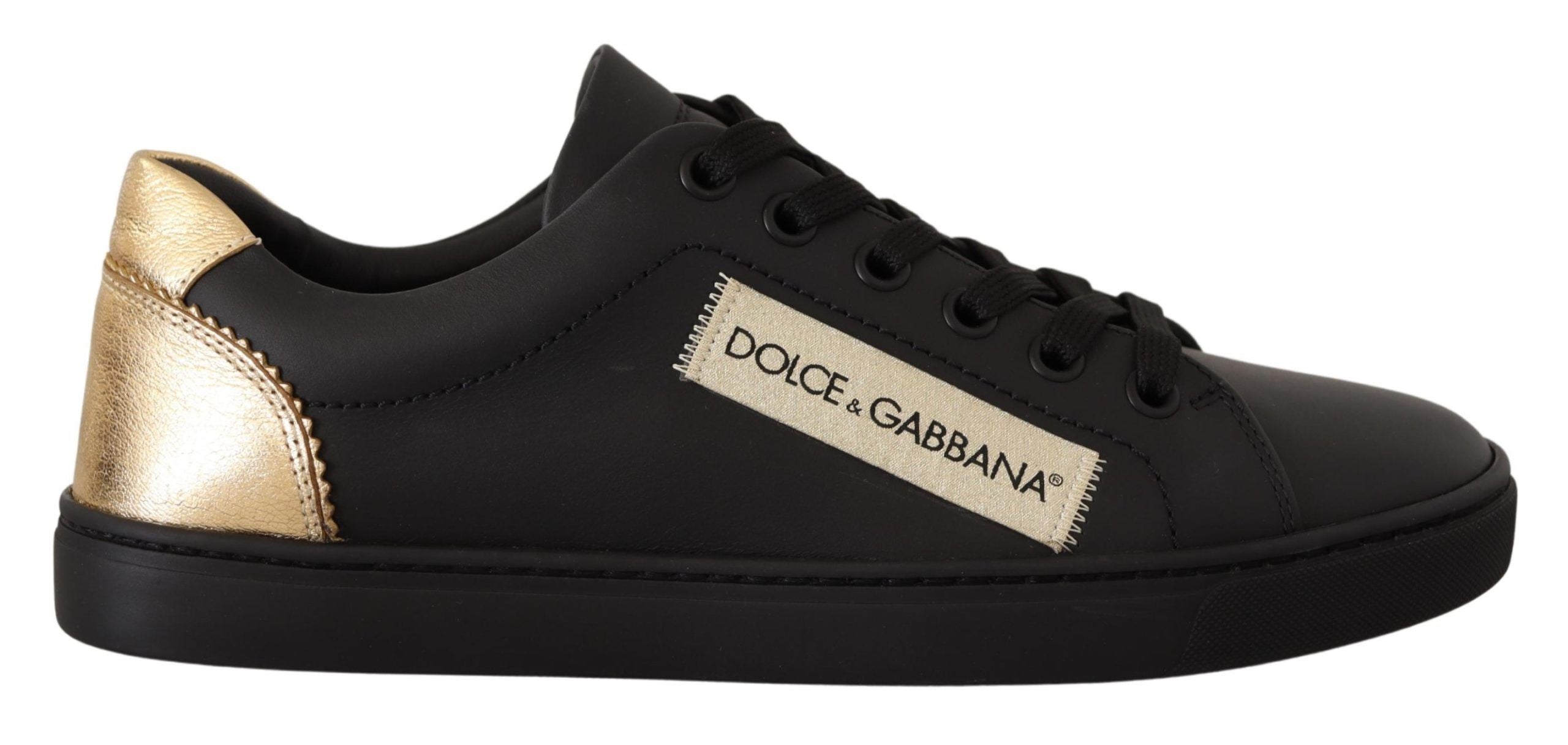 "Baskets Dolce & Gabbana noires et dorées"