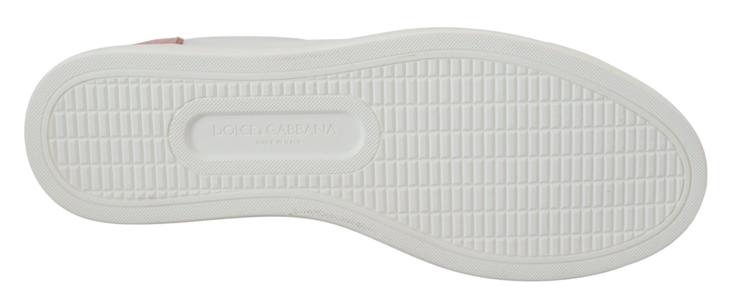 Baskets Dolce & Gabbana blanches rose